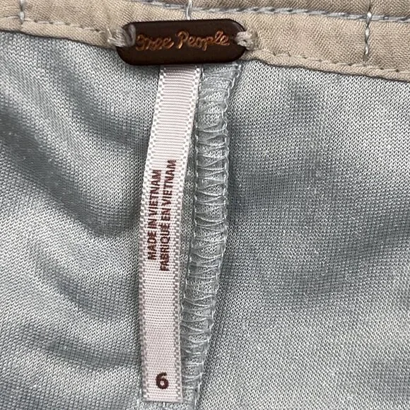 Free People Runaway Velvet Wide Leg Pants in Astral Size 6 - NWOT - Picture 4 of 7